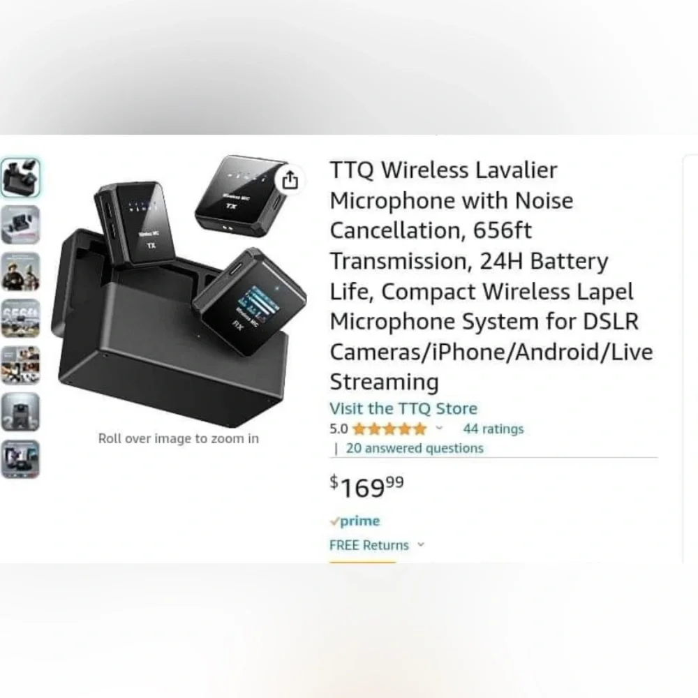Wireless microphone with noise cancellation